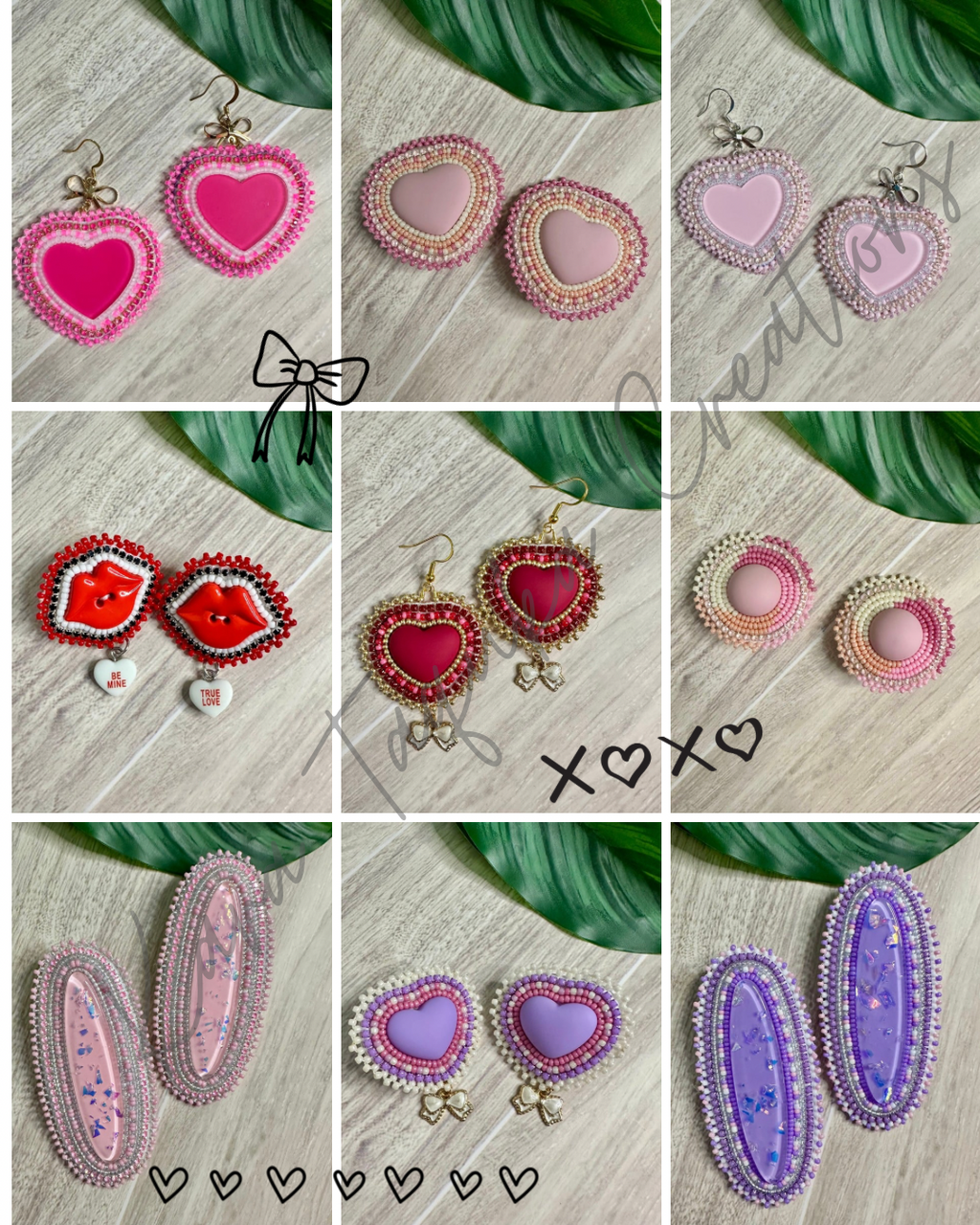 Purple Oval Earrings