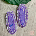 Purple Oval Earrings